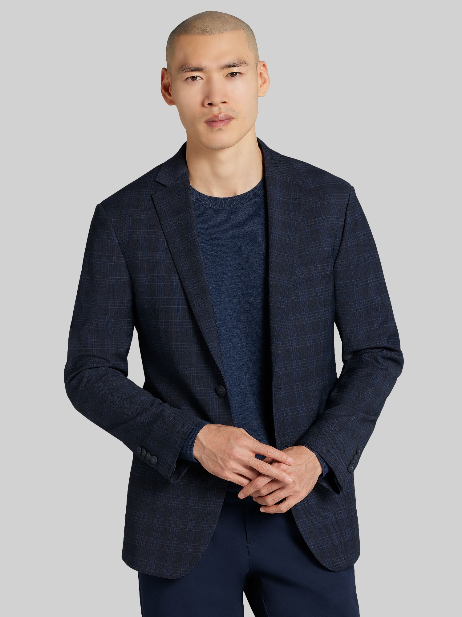 Slim Fit Plaid Sport Coat