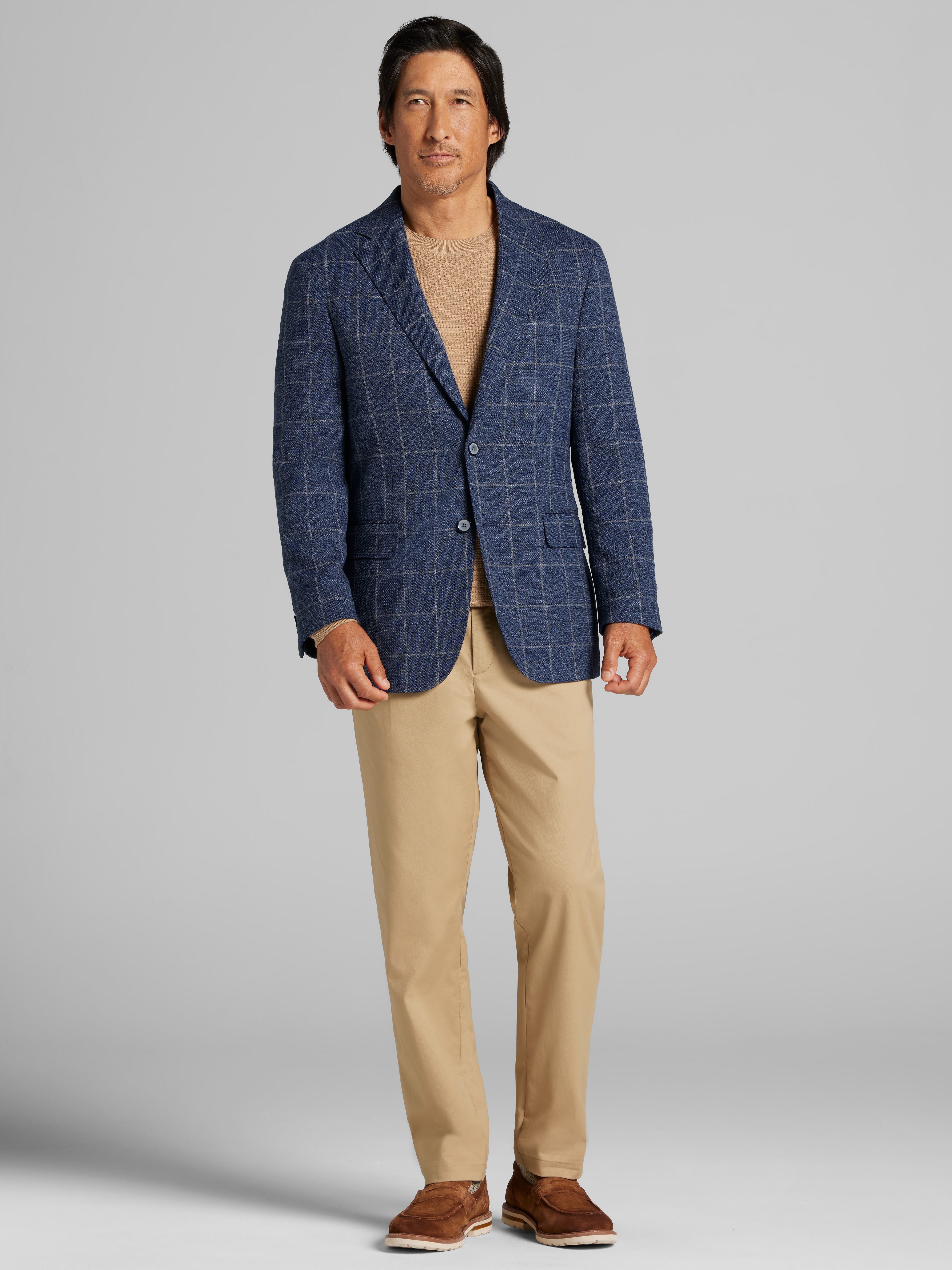 Classic Fit Windowpane Plaid Sport Coat