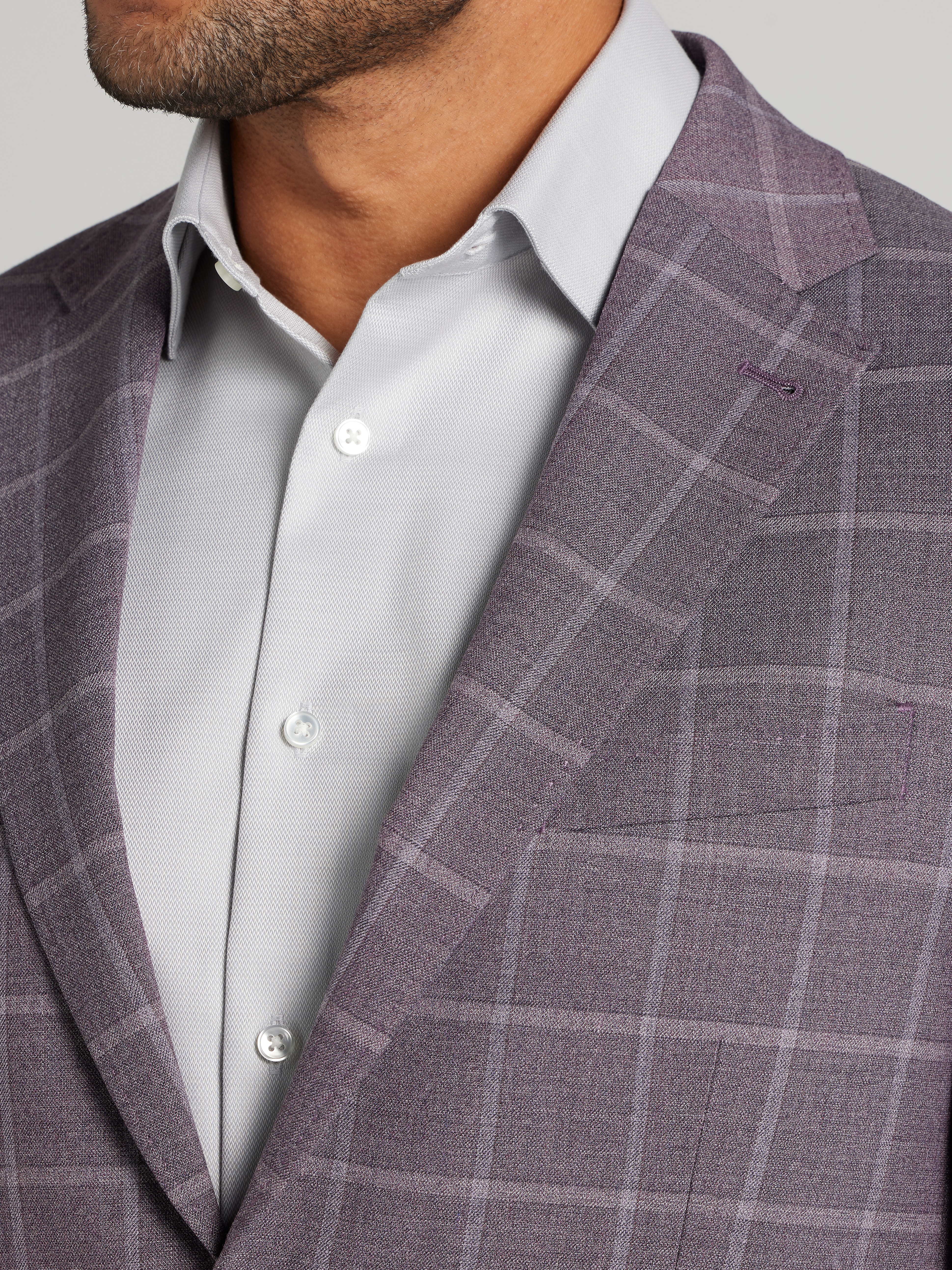 Classic Fit Windowpane Plaid Sport Coat