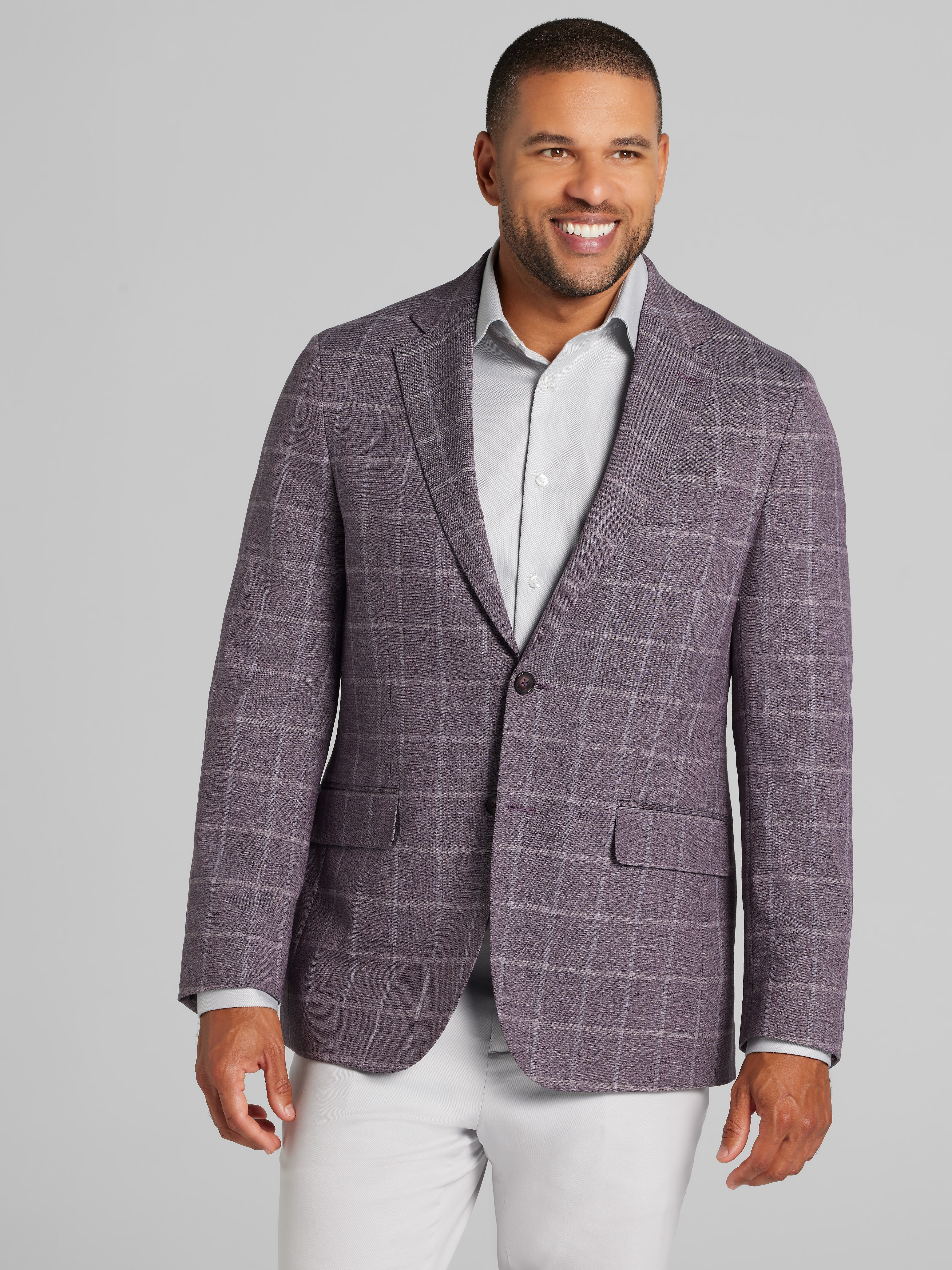 Classic Fit Windowpane Plaid Sport Coat