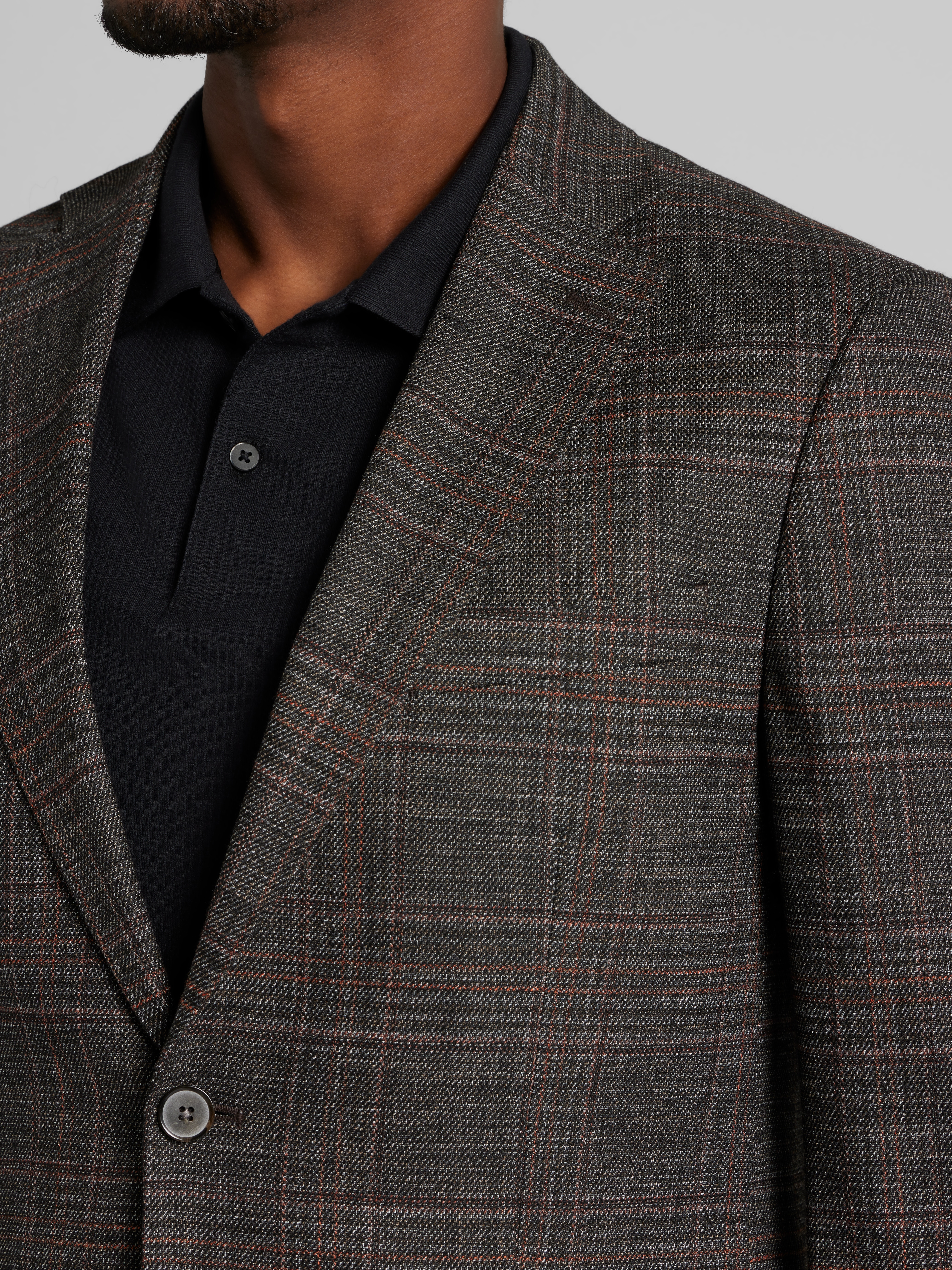 Classic Fit Plaid Sport Coat