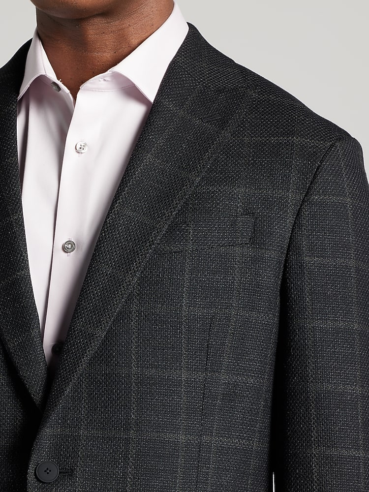 Awearness Kenneth Cole Modern Fit Check Sport Coat, Black