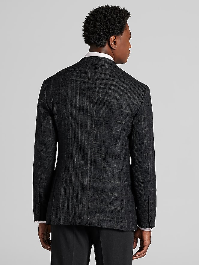 Awearness Kenneth Cole CHILLFLEX Modern Fit Windowpane Plaid Sport Coat