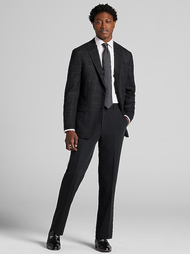 Awearness Kenneth Cole CHILLFLEX Modern Fit Windowpane Plaid Sport Coat
