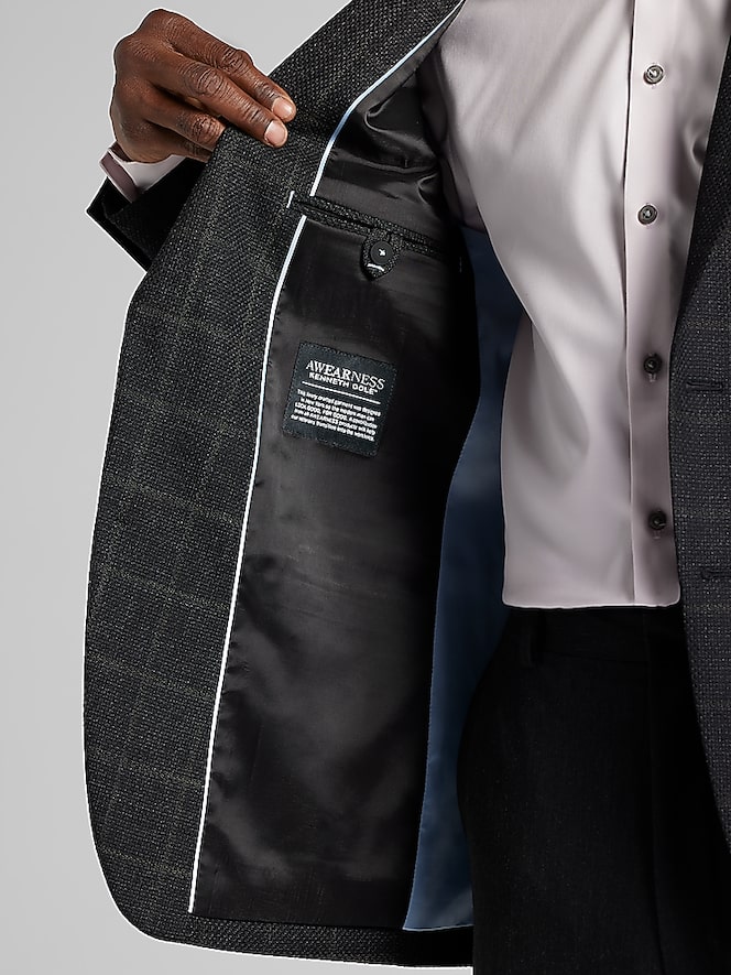 Awearness Kenneth Cole CHILLFLEX Modern Fit Windowpane Plaid Sport Coat