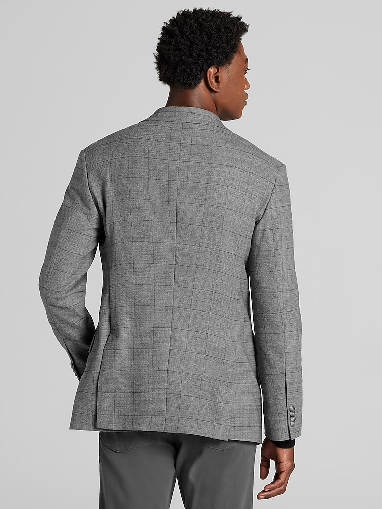 Awearness Kenneth Cole Modern Fit Check Sport Coat, Lt Gray