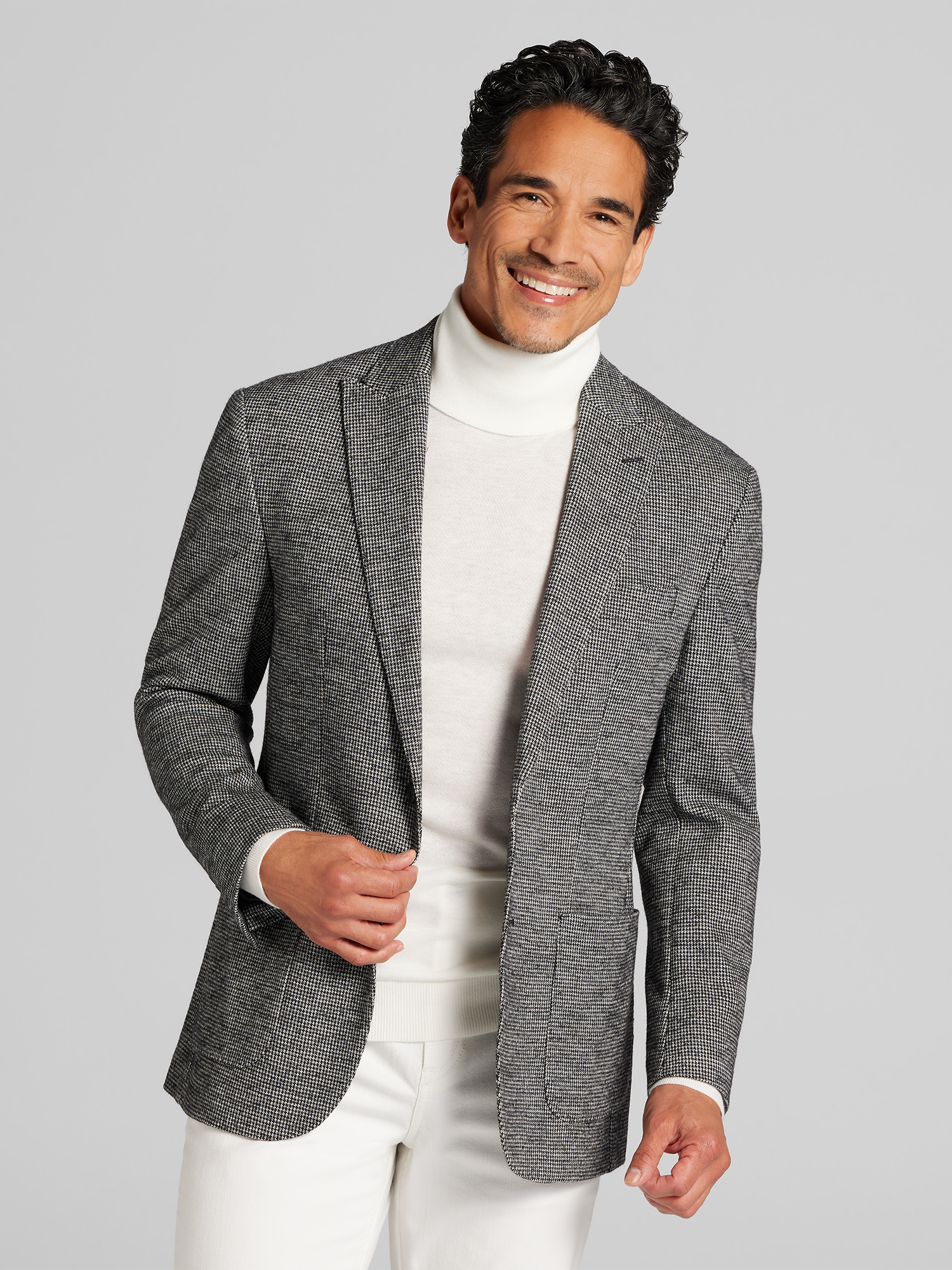 Modern Fit Houndstooth Sport Coat