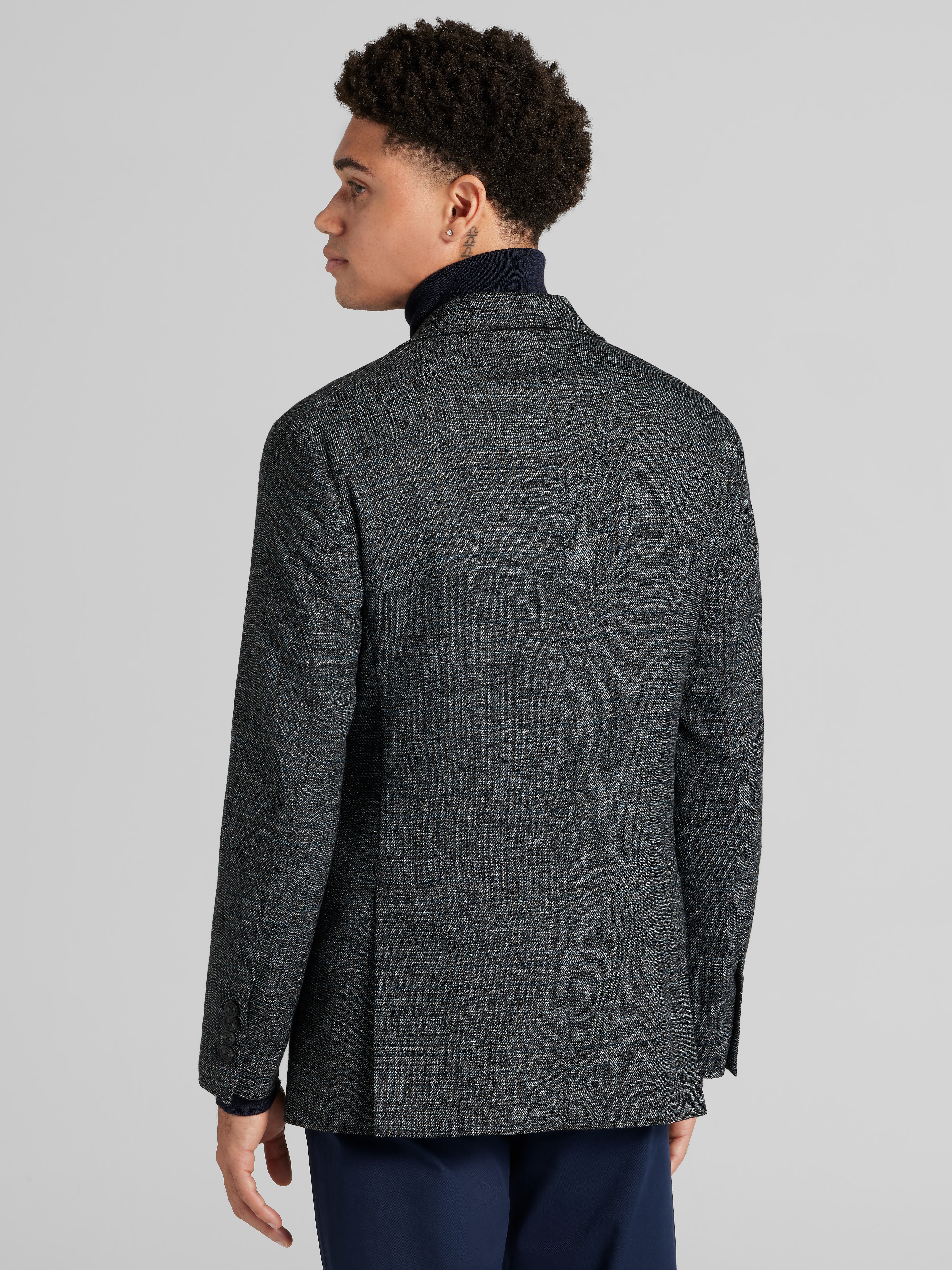 Slim Fit Plaid Sport Coat
