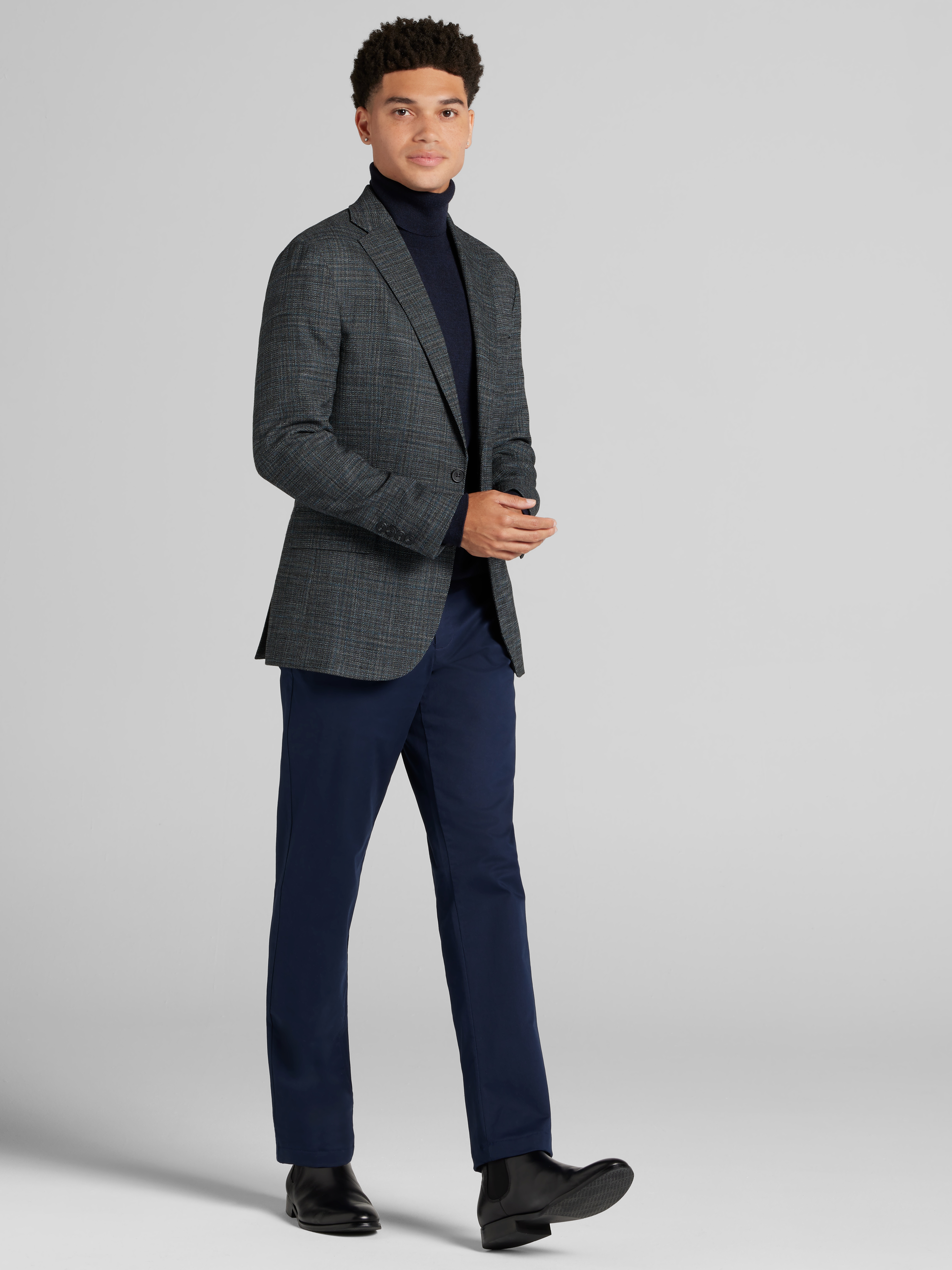 Slim Fit Plaid Sport Coat