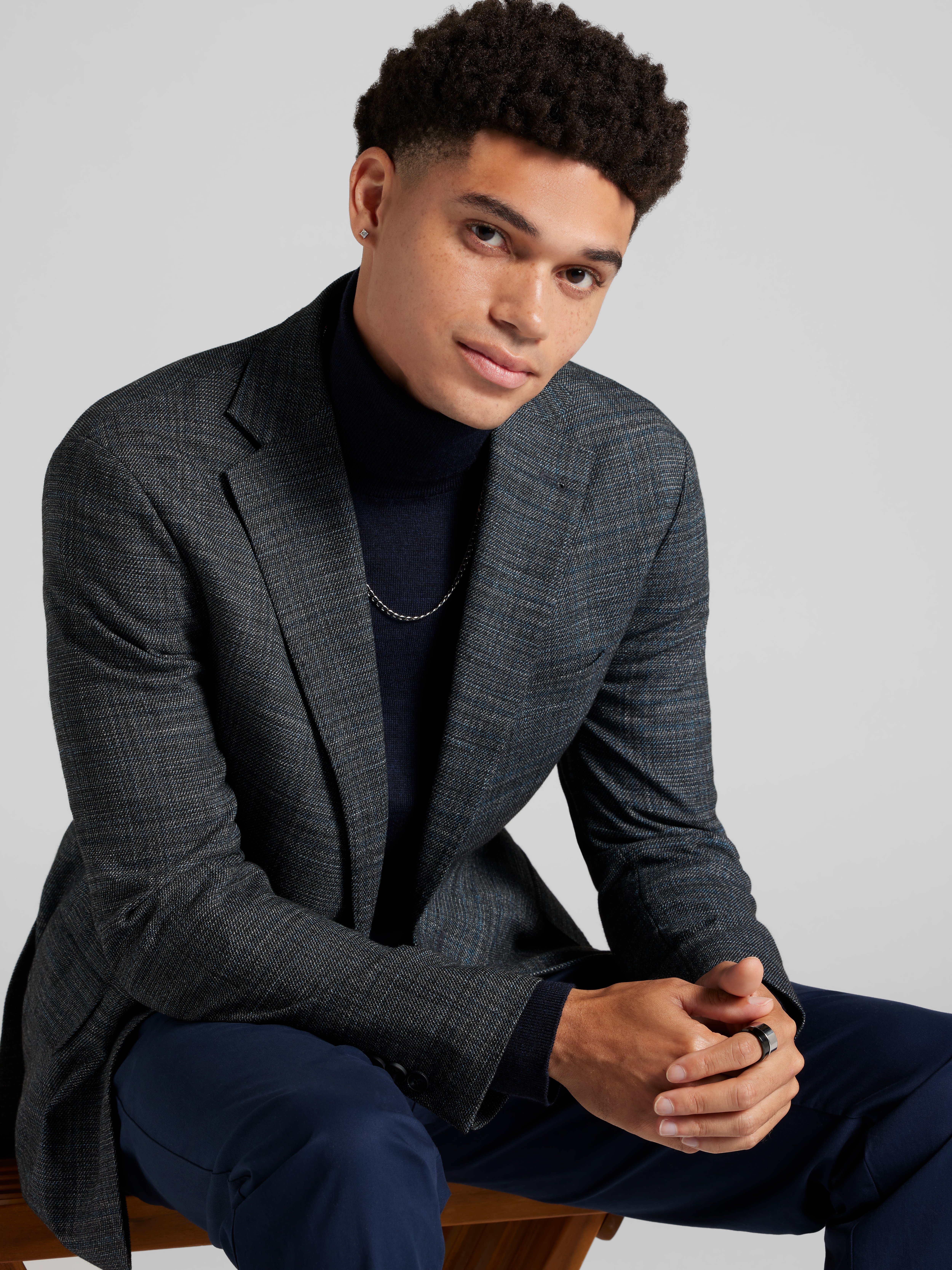 Slim Fit Plaid Sport Coat