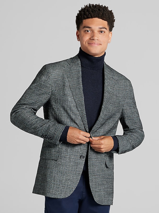 Awearness Kenneth Cole Slim Fit Plaid Sport Coat