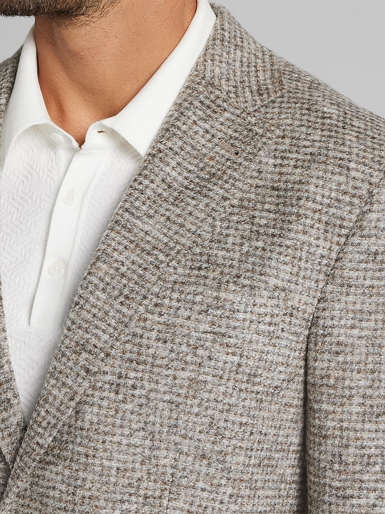 Joseph Abboud Modern Fit Sport Coat, Taupe Check - Brown | Men's