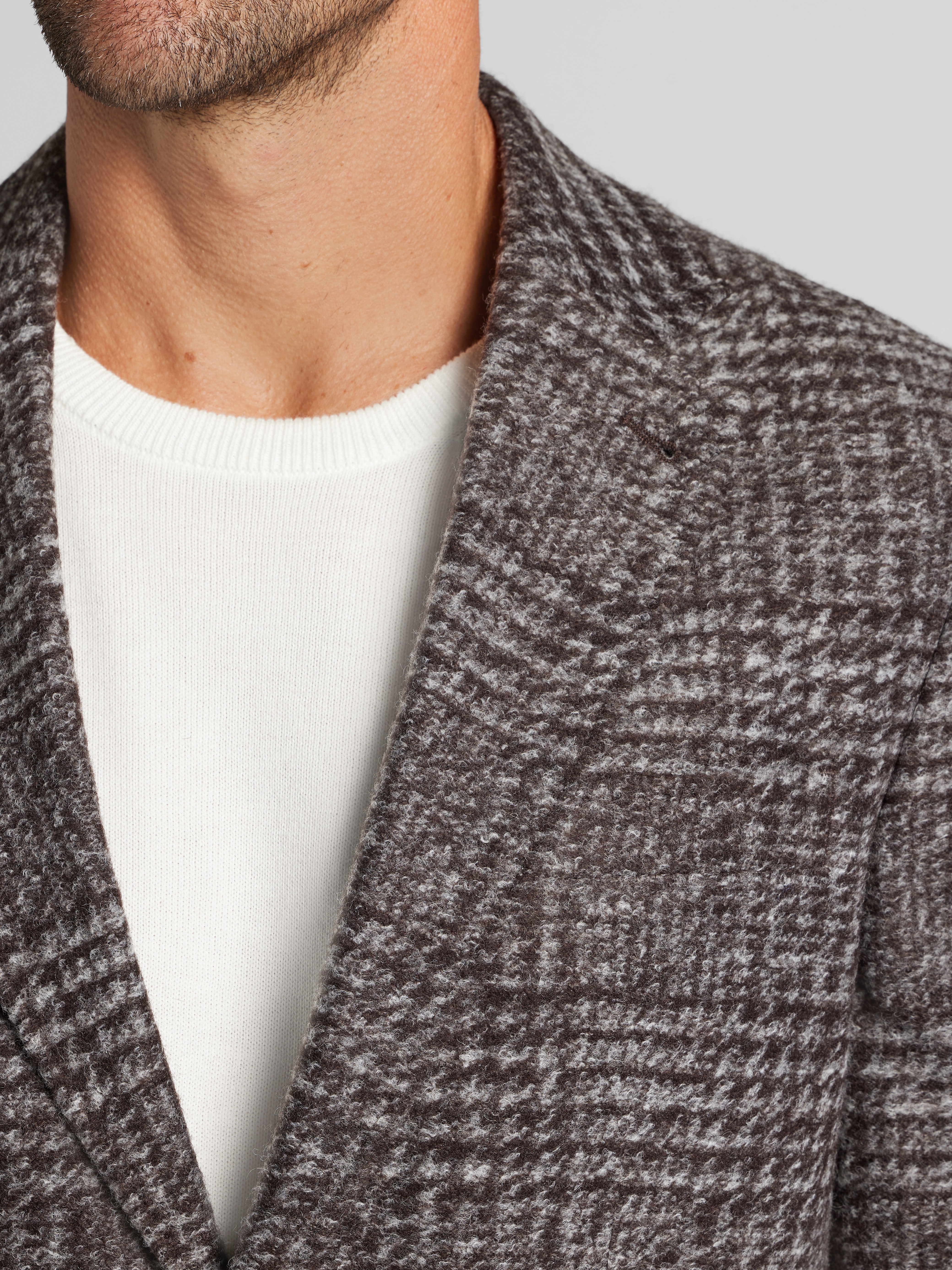 Modern Fit Plaid Sport Coat