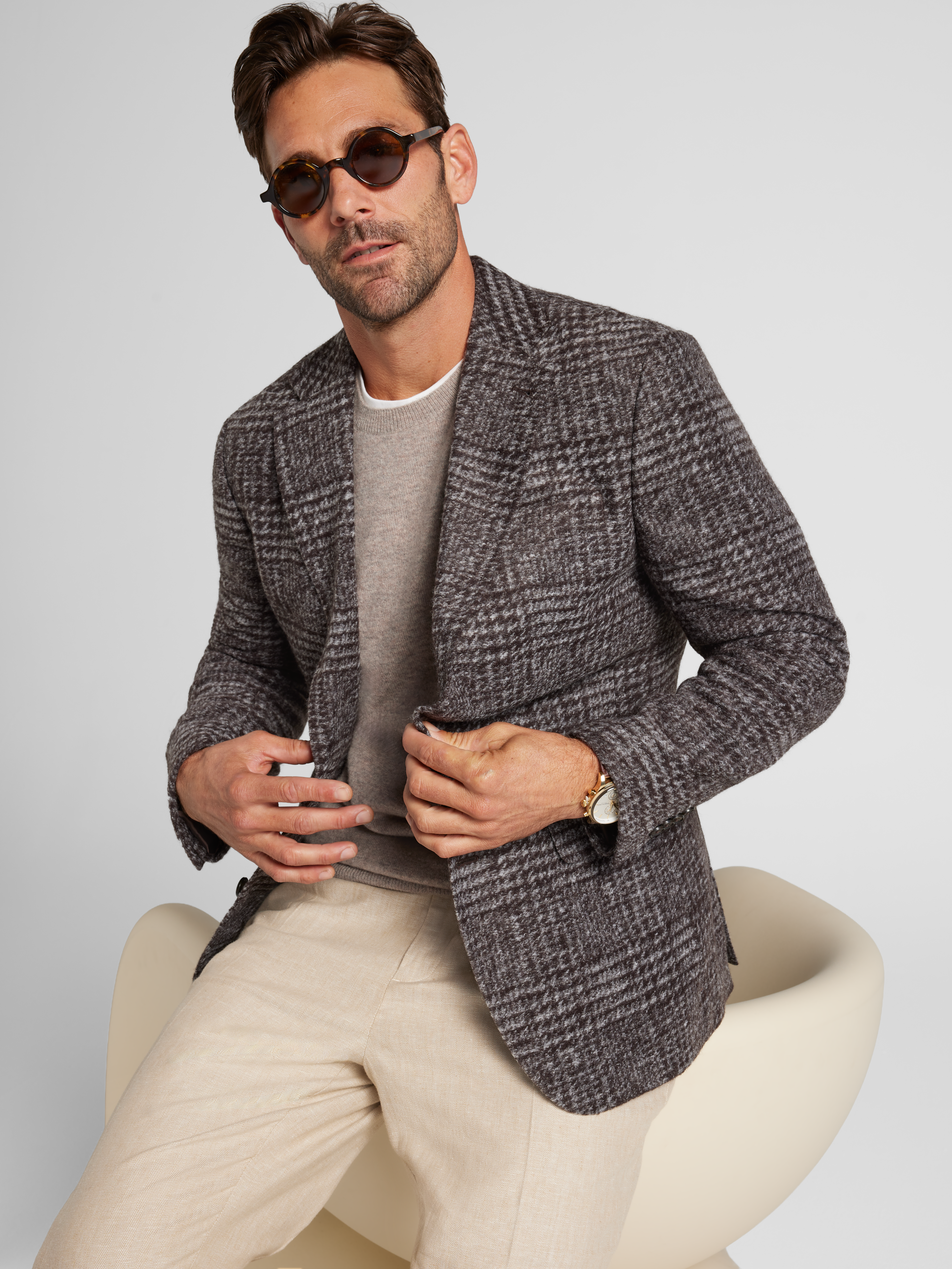Modern Fit Plaid Sport Coat