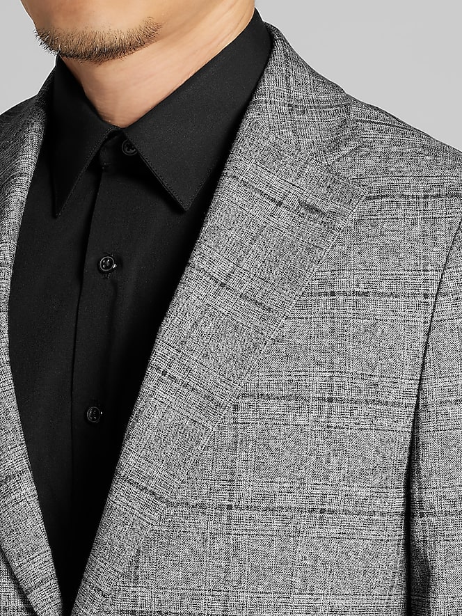 Calvin Klein Slim Fit Plaid Sport Coat