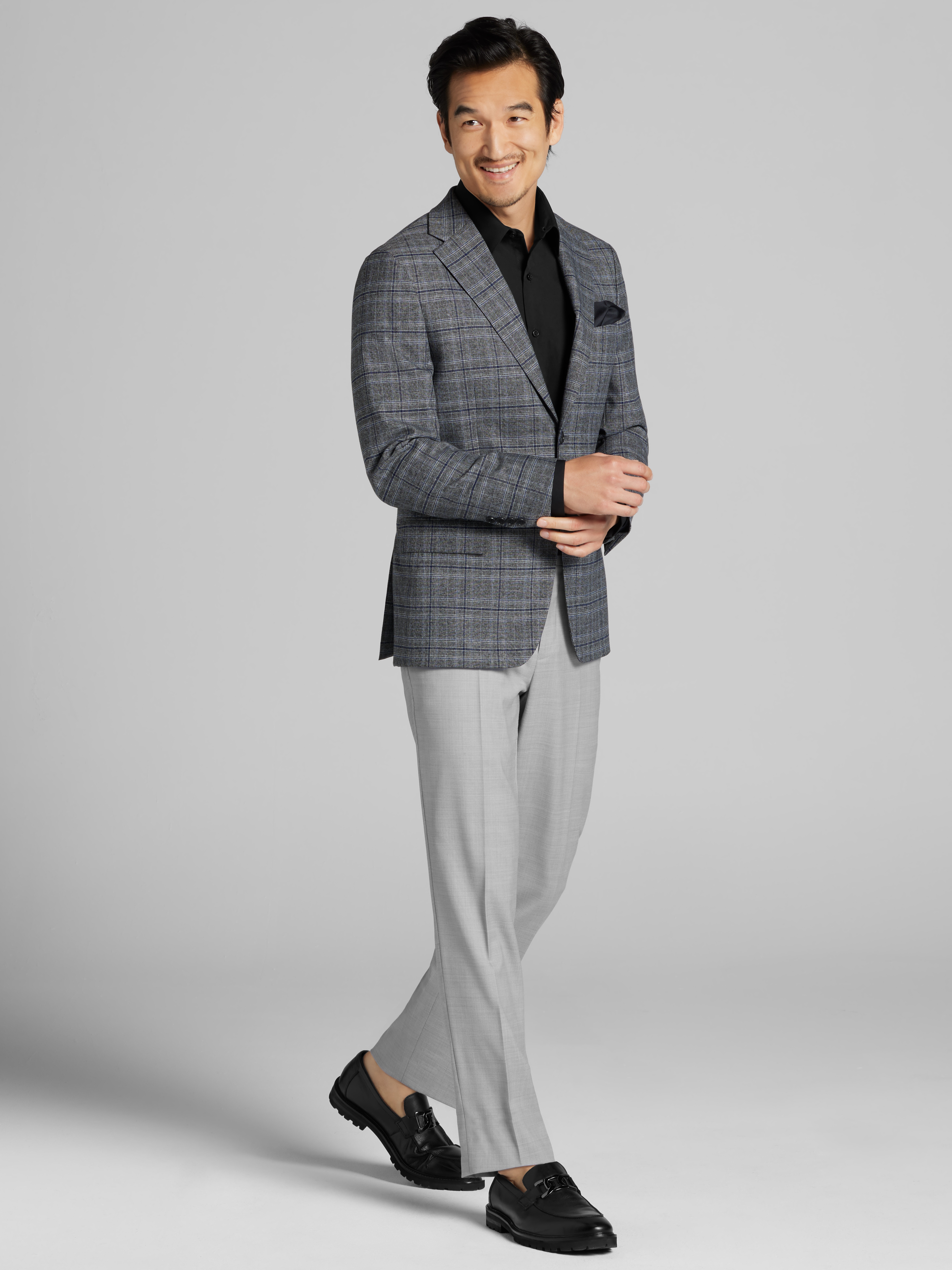 Slim Fit Plaid Sport Coat
