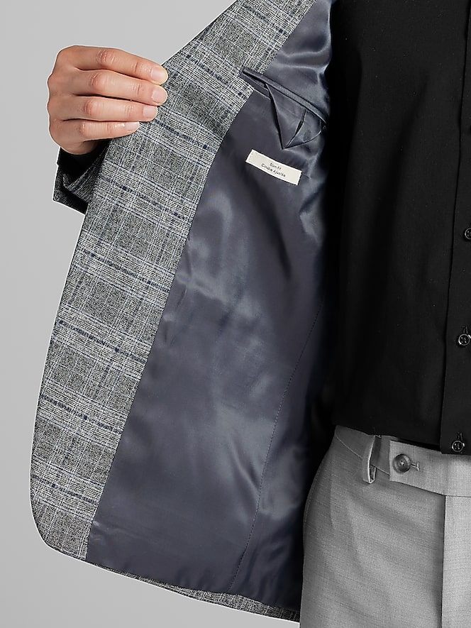 Calvin Klein Slim Fit Plaid Sport Coat
