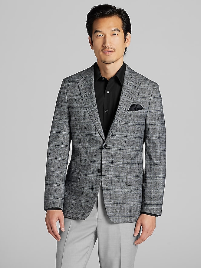 Calvin Klein Slim Fit Plaid Sport Coat