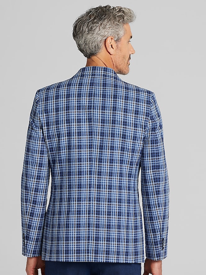Nautica Modern Fit Tweed Plaid Sport Coat