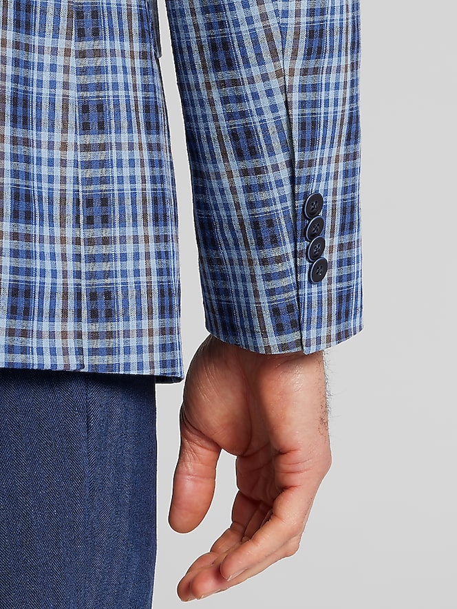 Nautica Modern Fit Tweed Plaid Sport Coat