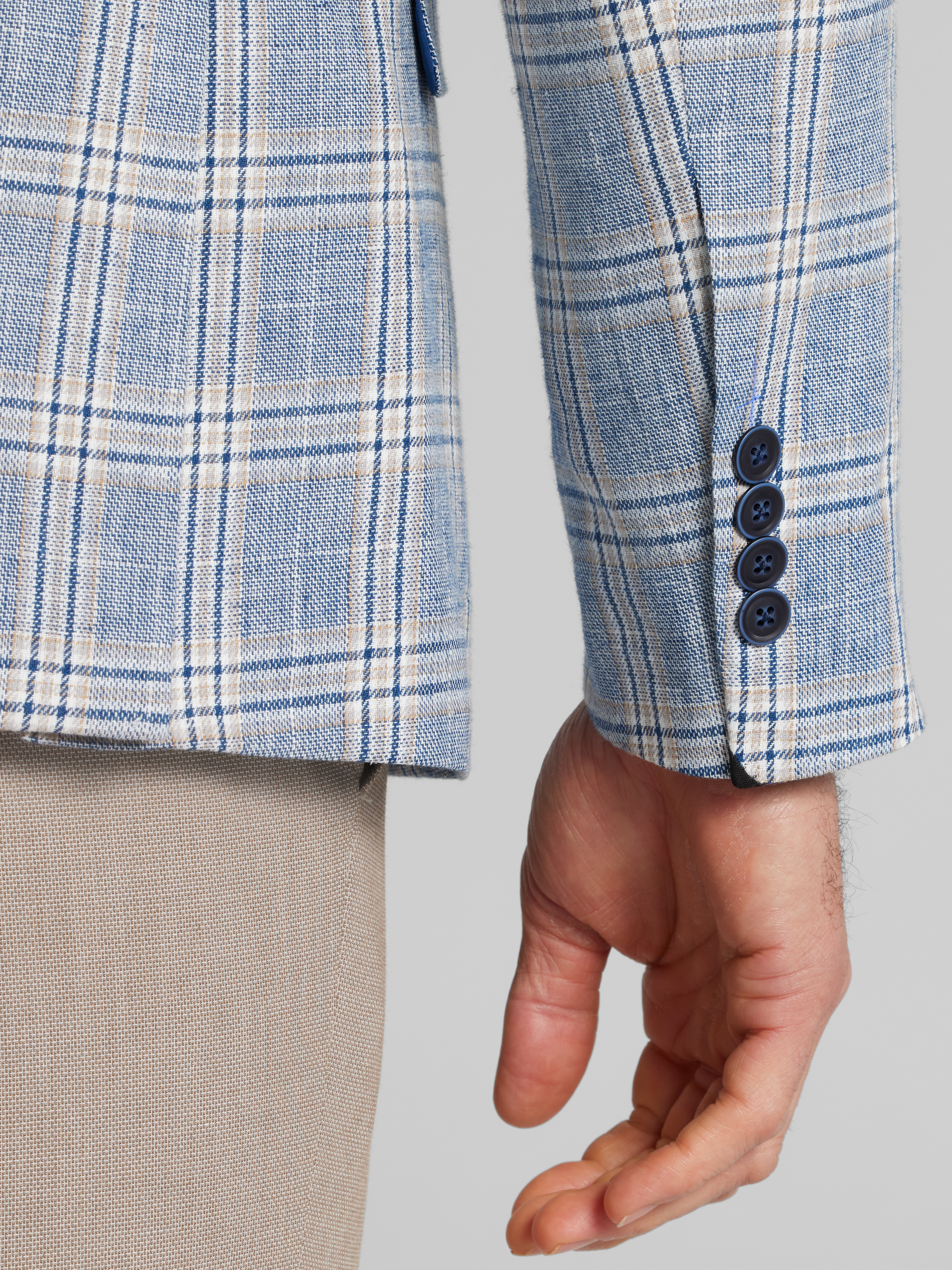 Modern Fit Tweed Plaid Sport Coat