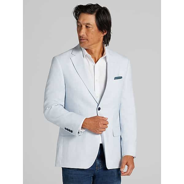 Nautica Men's Modern Fit Tweed Sport Coat Light Blue - Size: 40 Short TMW17PF40115