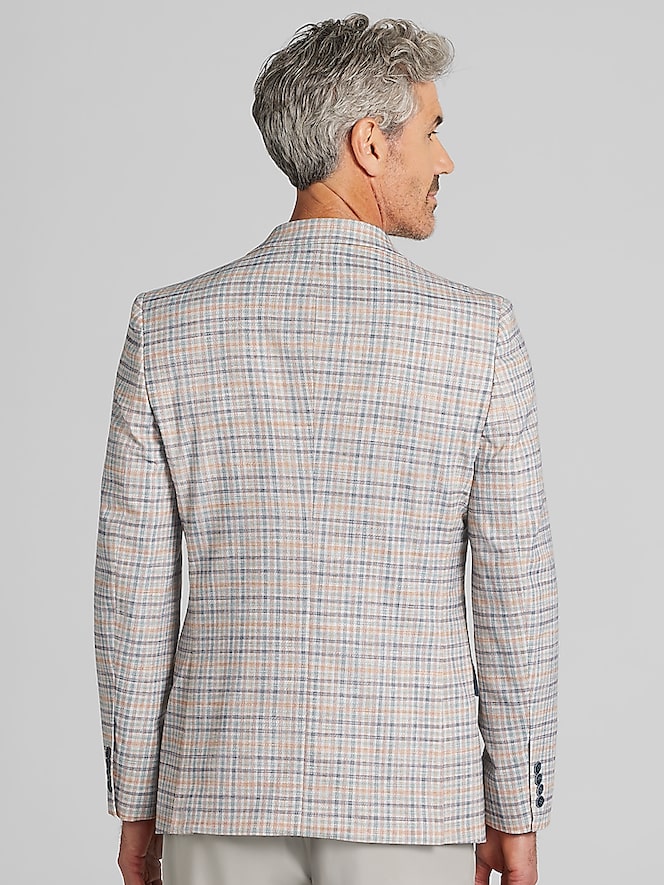 Nautica Modern Fit Fancy Tweed Plaid Sport Coat