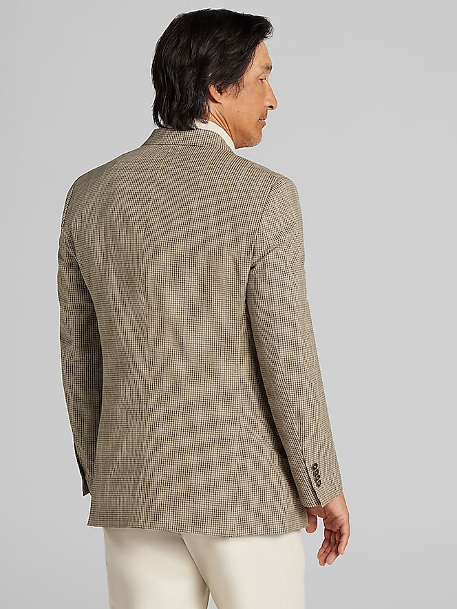 Nautica Modern Fit Plaid Linen Blend Sport Coat