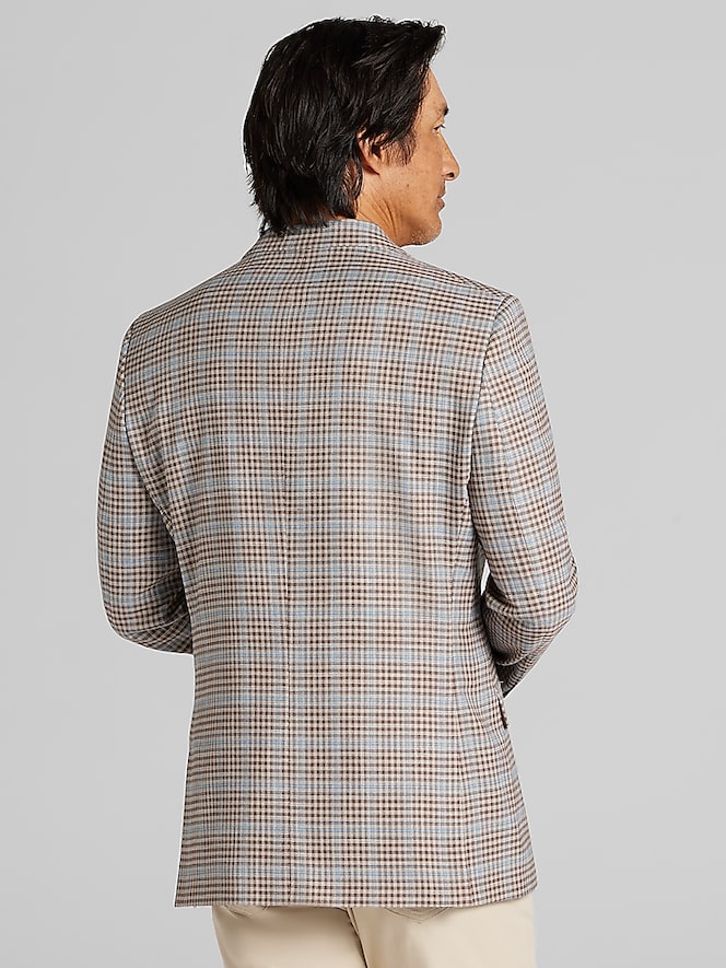 Nautica Modern Fit Fancy Tweed Plaid Sport Coat