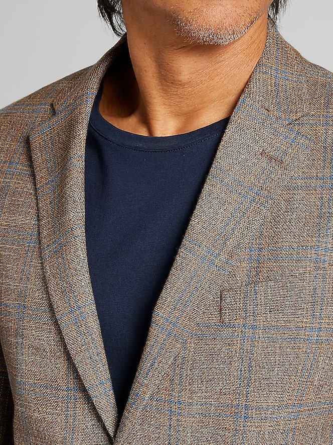 Nautica Modern Fit Fancy Tweed Plaid Sport Coat