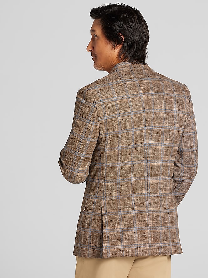Nautica Modern Fit Fancy Tweed Plaid Sport Coat
