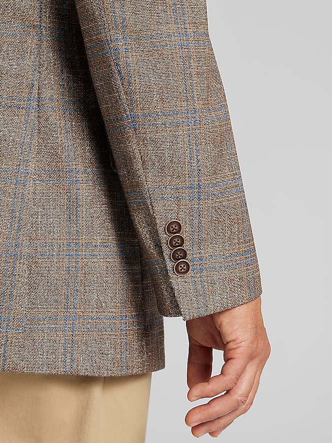 Nautica Modern Fit Fancy Tweed Plaid Sport Coat