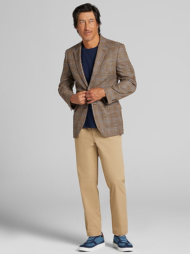 Nautica Modern Fit Fancy Tweed Plaid Sport Coat