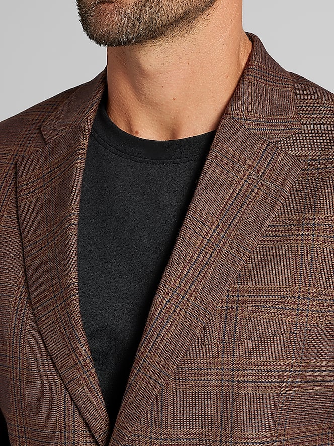 Nautica Modern Fit Fancy Tweed Plaid Sport Coat
