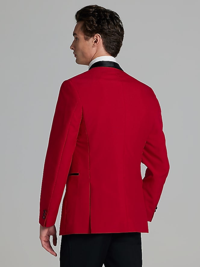 Egara Slim Fit Shawl Lapel Dinner Jacket, Red - Image 3 of 8