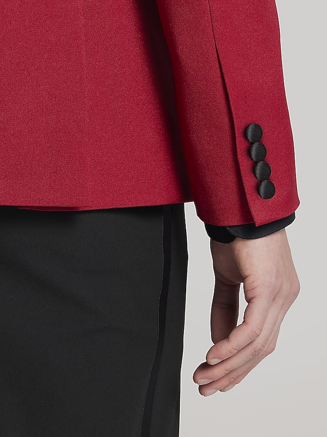 Egara Slim Fit Shawl Lapel Dinner Jacket, Red - Image 4 of 8