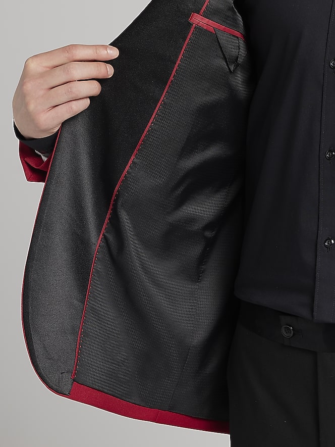 Egara Slim Fit Shawl Lapel Dinner Jacket, Red - Image 6 of 8