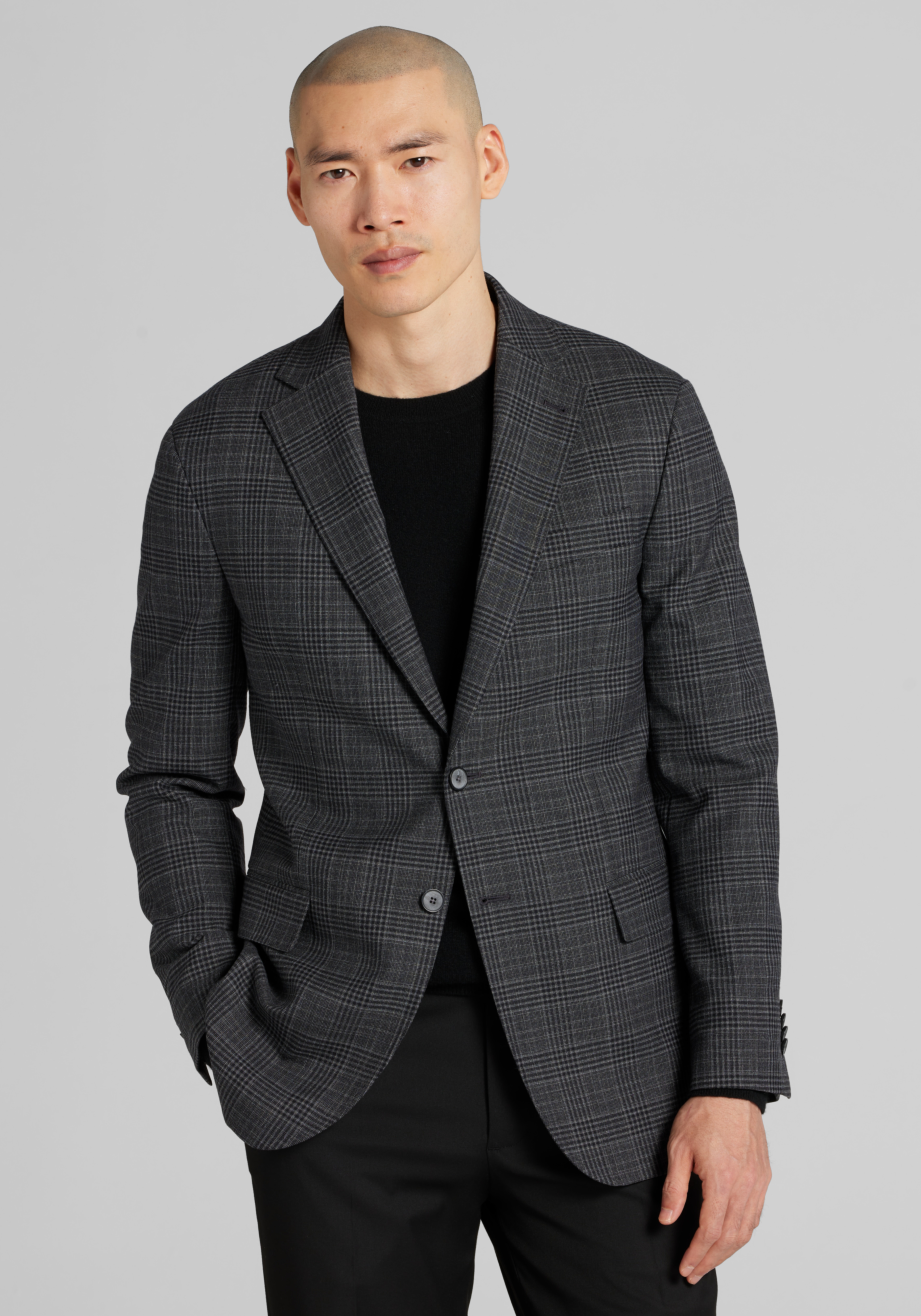 Modern Fit Plaid Sport Coat
