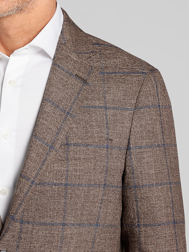 Joseph Abboud Classic Fit Windowpane Plaid Sport Coat