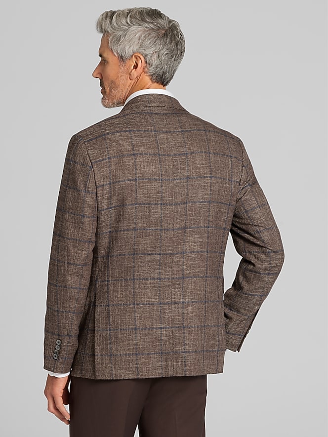 Joseph Abboud Classic Fit Windowpane Plaid Sport Coat