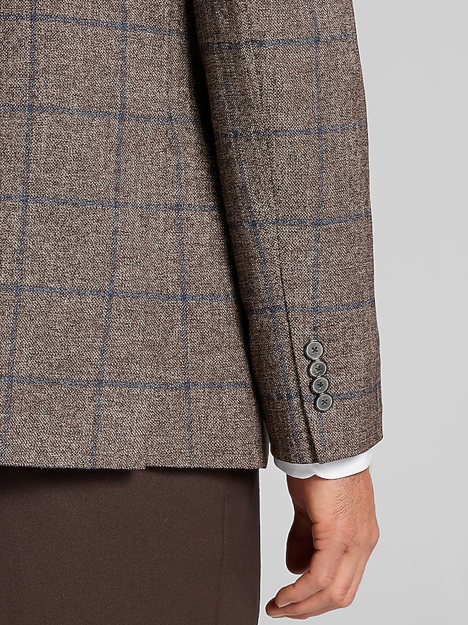 Joseph Abboud Classic Fit Windowpane Plaid Sport Coat