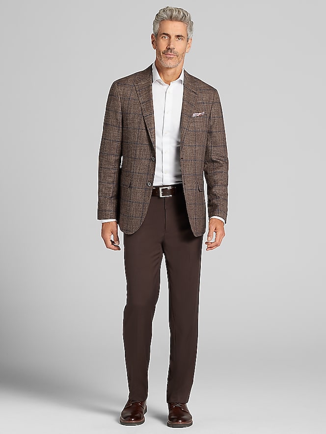 Joseph Abboud Classic Fit Windowpane Plaid Sport Coat