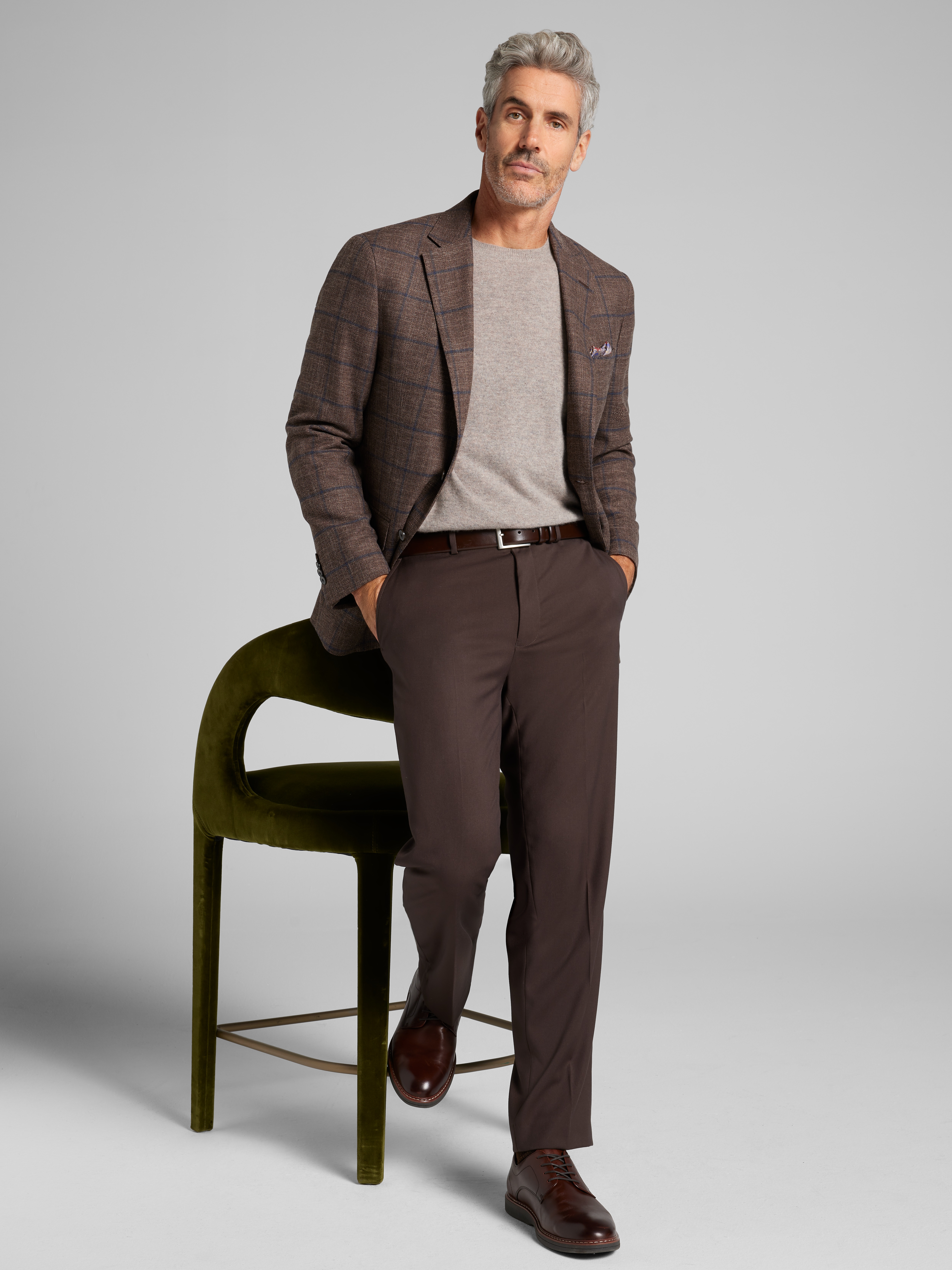 Classic Fit Windowpane Plaid Sport Coat