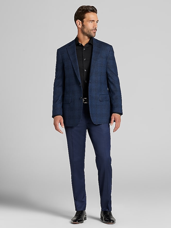 Awearness Kenneth Cole Modern Fit Plaid Sport Coat