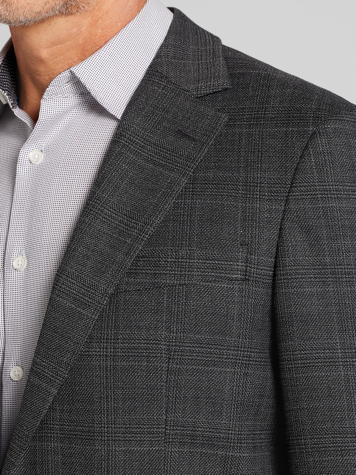 Modern Fit Plaid Suit Jacket