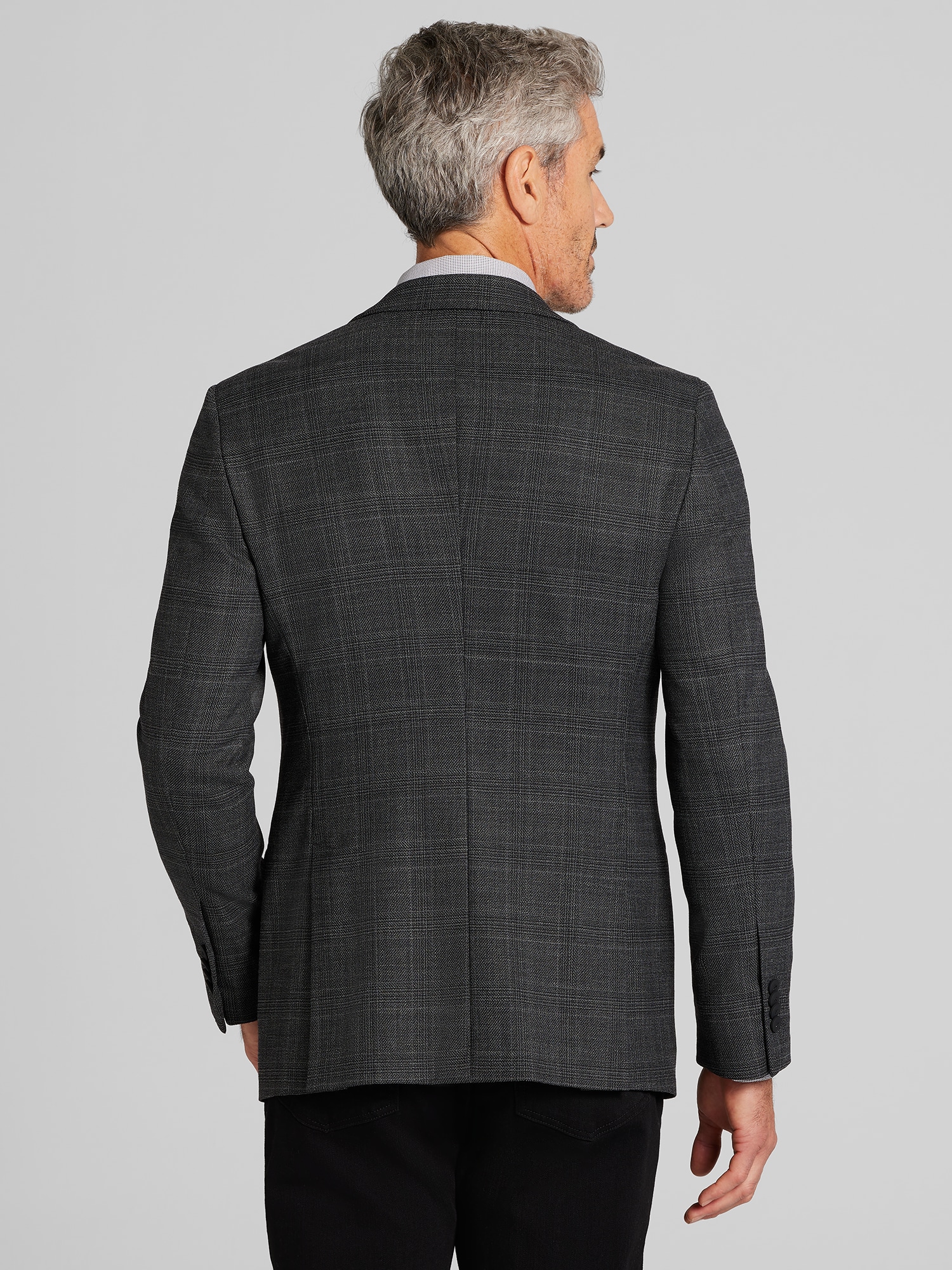 Modern Fit Plaid Suit Jacket