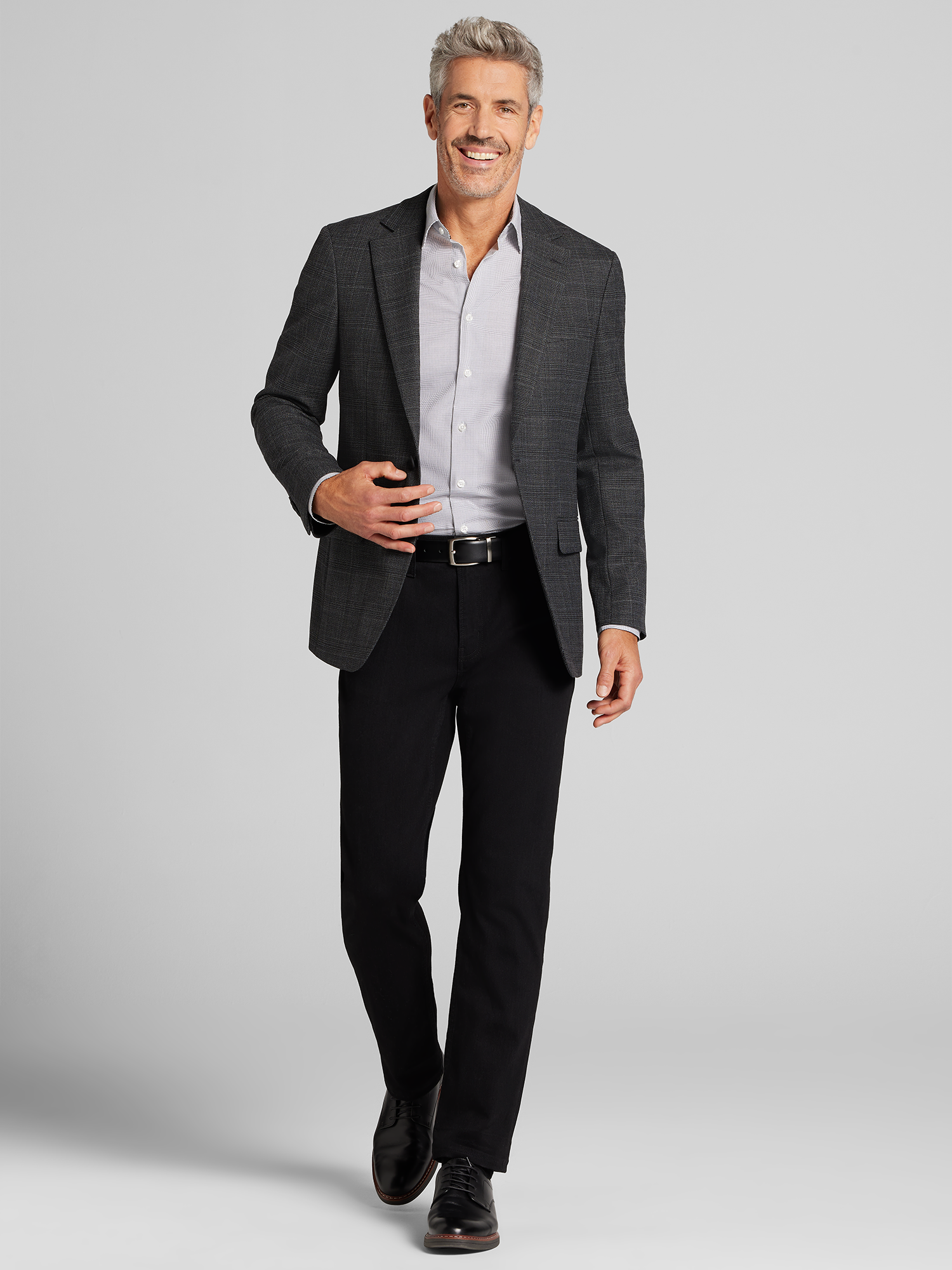 Modern Fit Plaid Suit Jacket