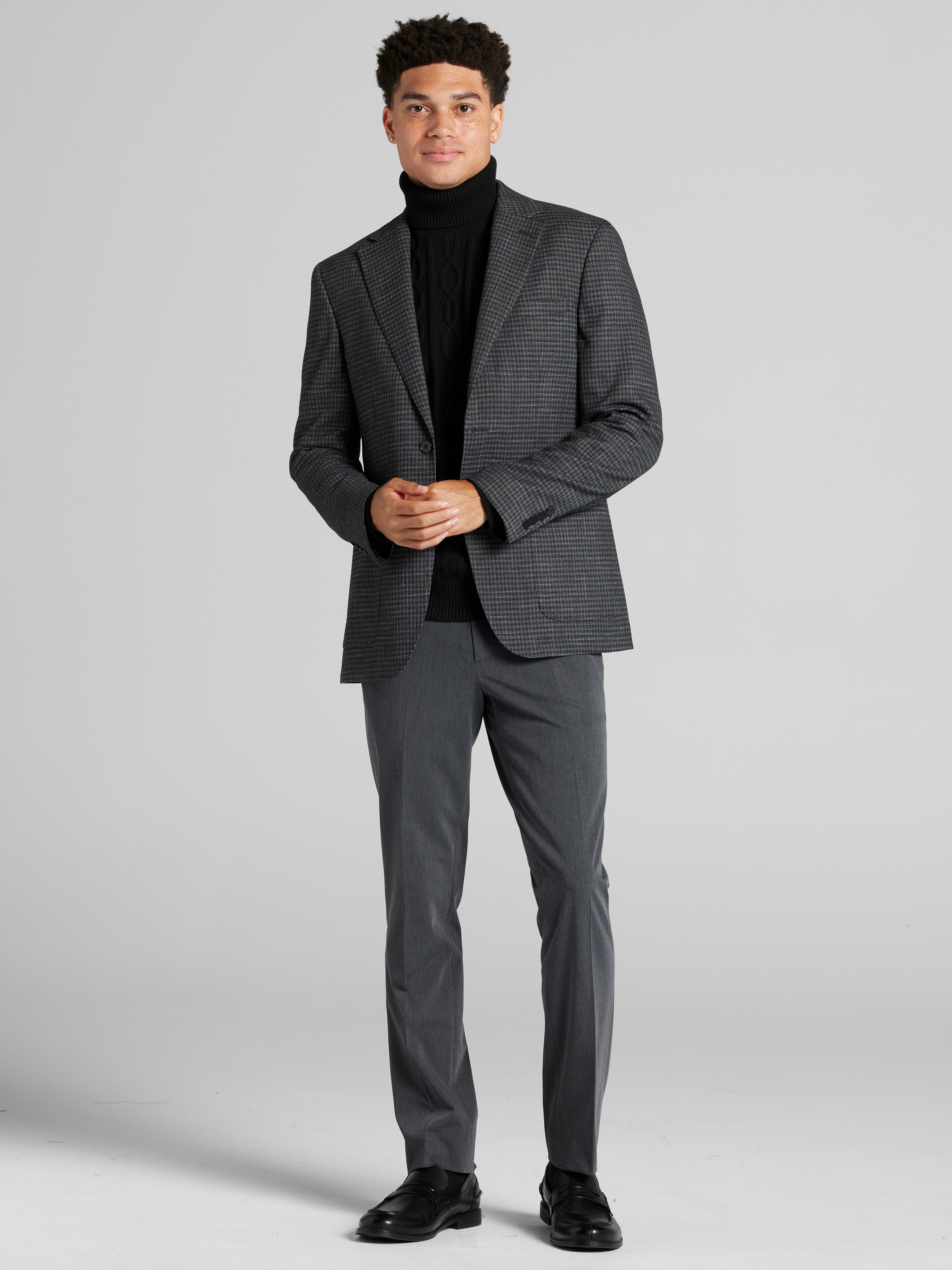 Slim Fit Check Sport Coat
