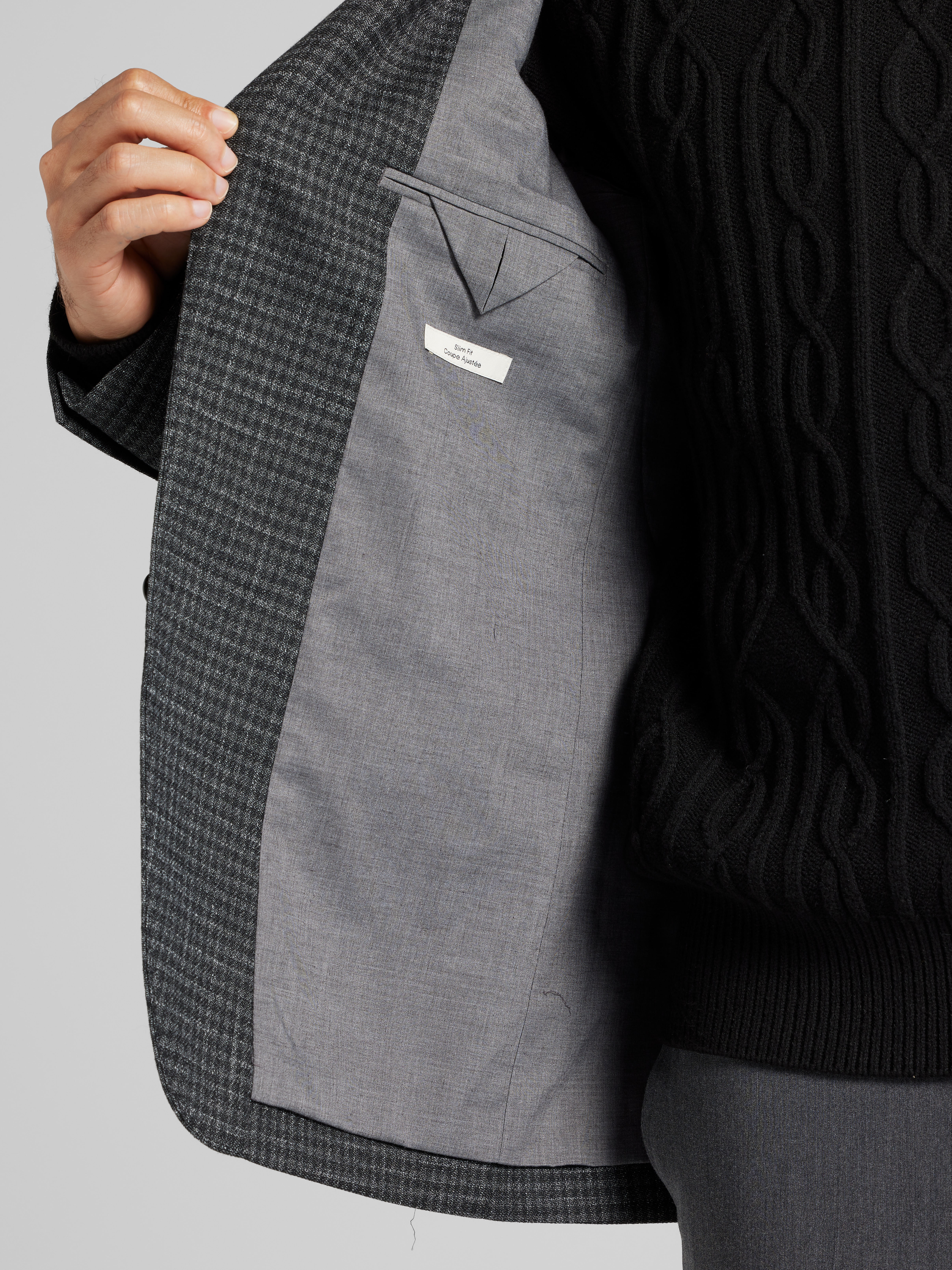 Slim Fit Check Sport Coat