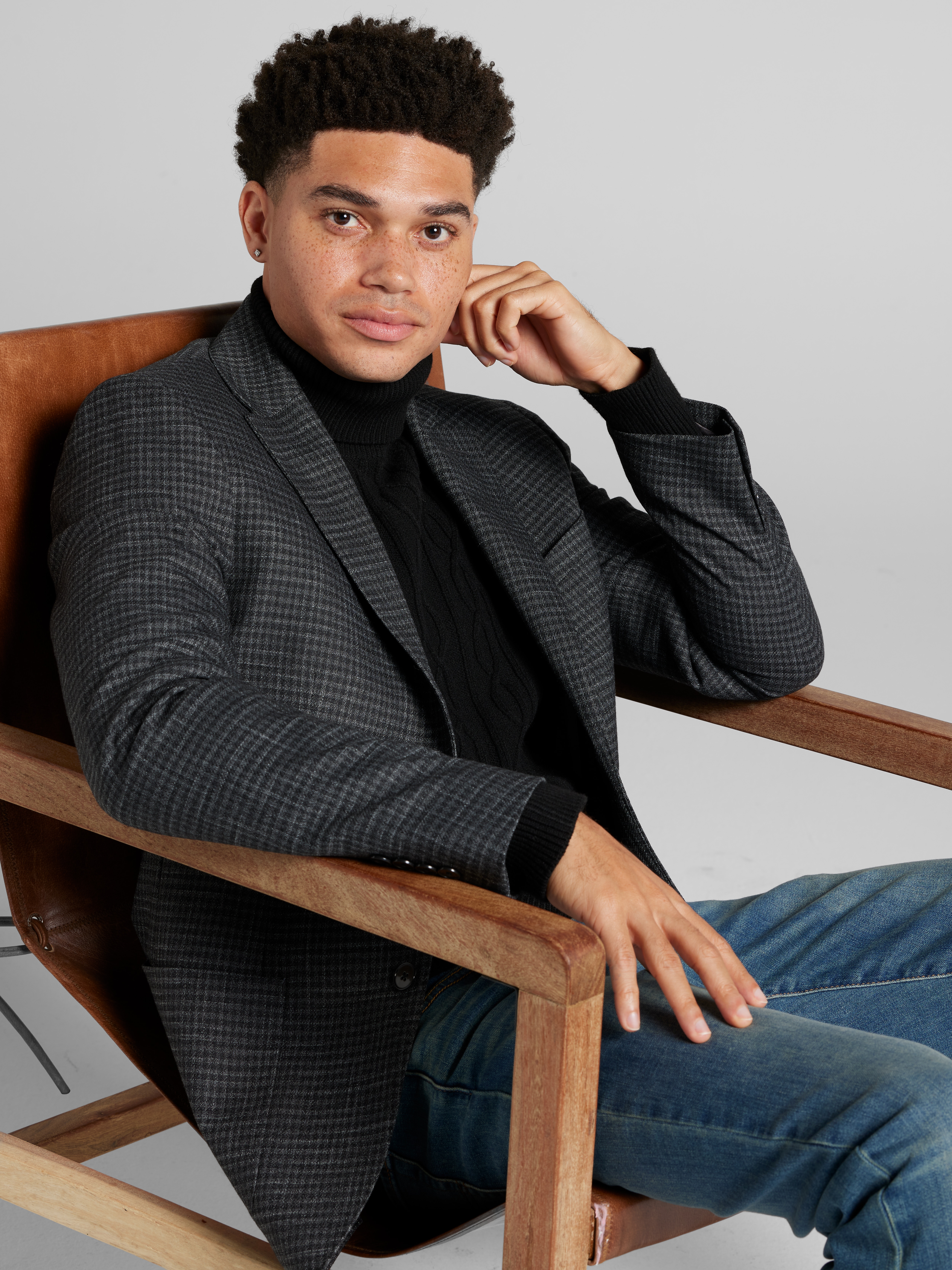 Slim Fit Check Sport Coat